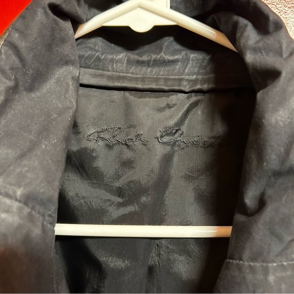 RICK OWENS METALLIC NASKA LEATHER BIKER JACKET - Picture 4 of 8